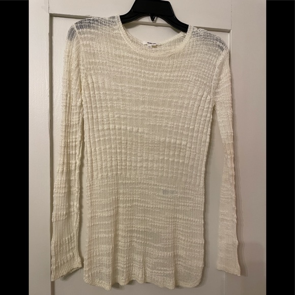 Helmet Lang Sheer Knit Sweater - Picture 1 of 4